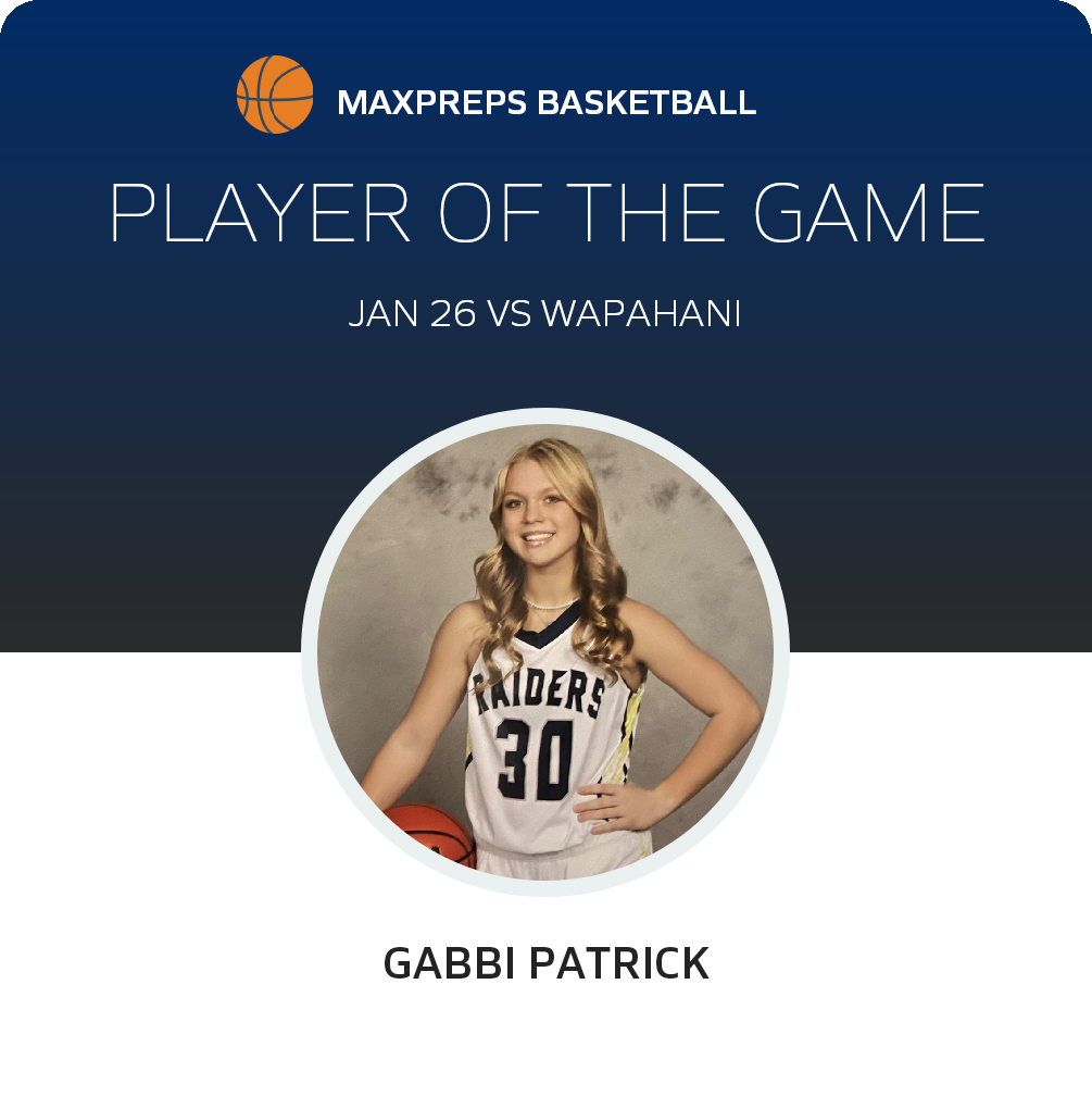 #30 Gabbi Patrick Player of the Game badge