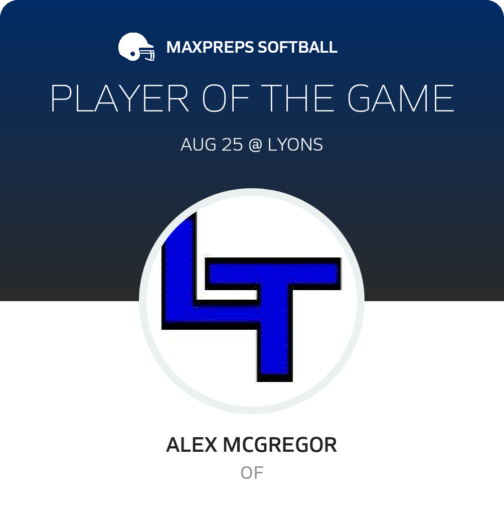 #10 Alex McGregor Player of the Game badge