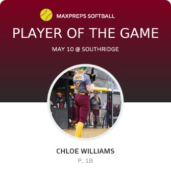 #7 Chloe Williams Player of the Game badge
