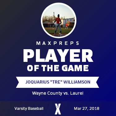 #7 J. Williamson Player of the Game badge