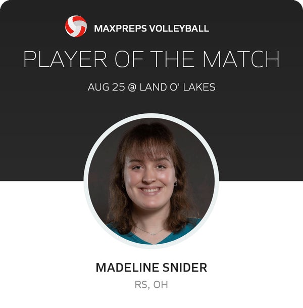 #16 Madeline Snider Player of the Game badge