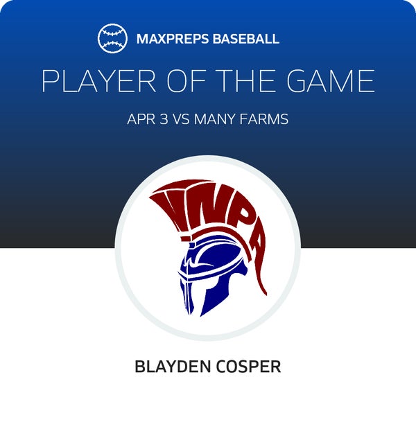 #13 Blayden Cosper Player of the Game badge
