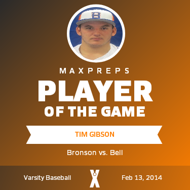 #1 Tim Gibson Player of the Game badge
