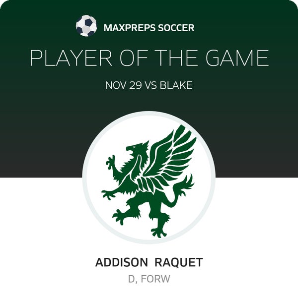 #19 Addison Raquet Player of the Game badge