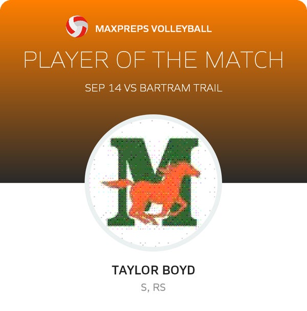 #9 Taylor Boyd Player of the Game badge