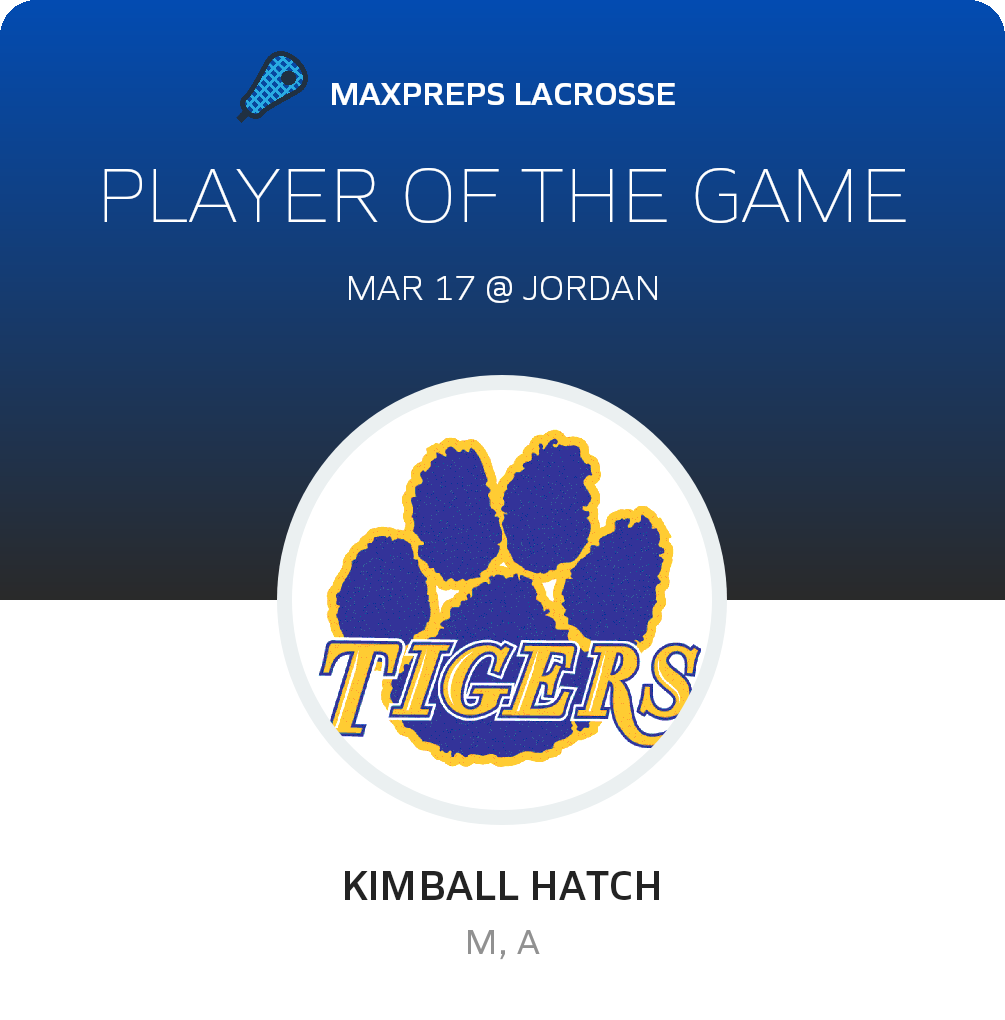 #2 Kimball Hatch Player of the Game badge