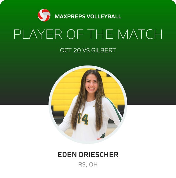 #14 Eden Driescher Player of the Game badge