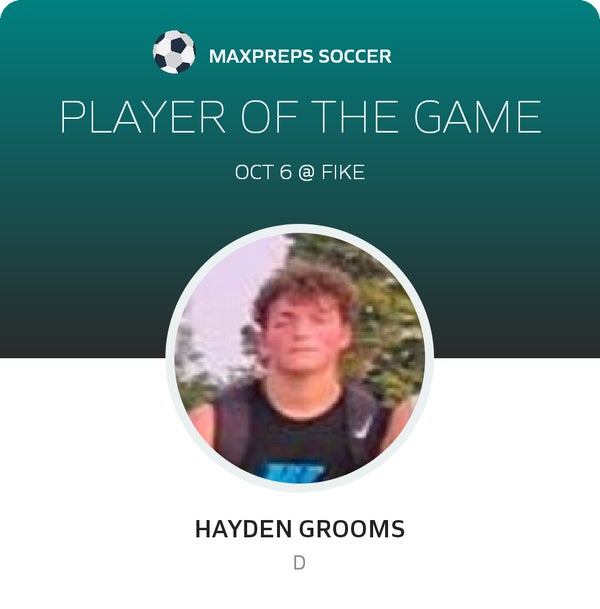 #6 Hayden Grooms Player of the Game badge