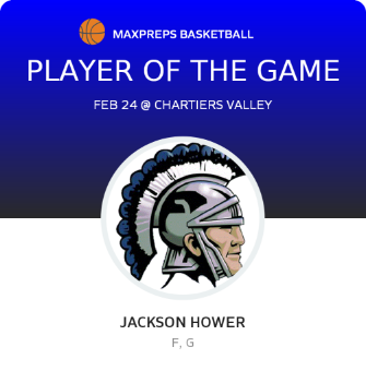 #14 Jackson Hower Player of the Game badge