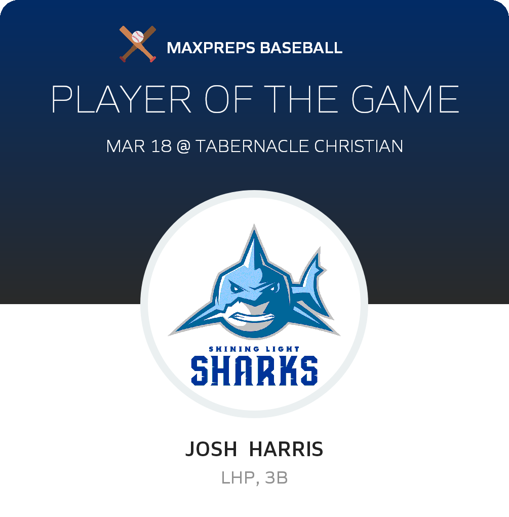 #2 Josh  Harris Player of the Game badge