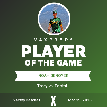 #13 Noah Denoyer Player of the Game badge