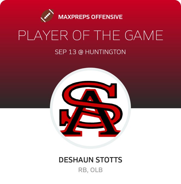 #3 Deshaun Stotts Player of the Game badge