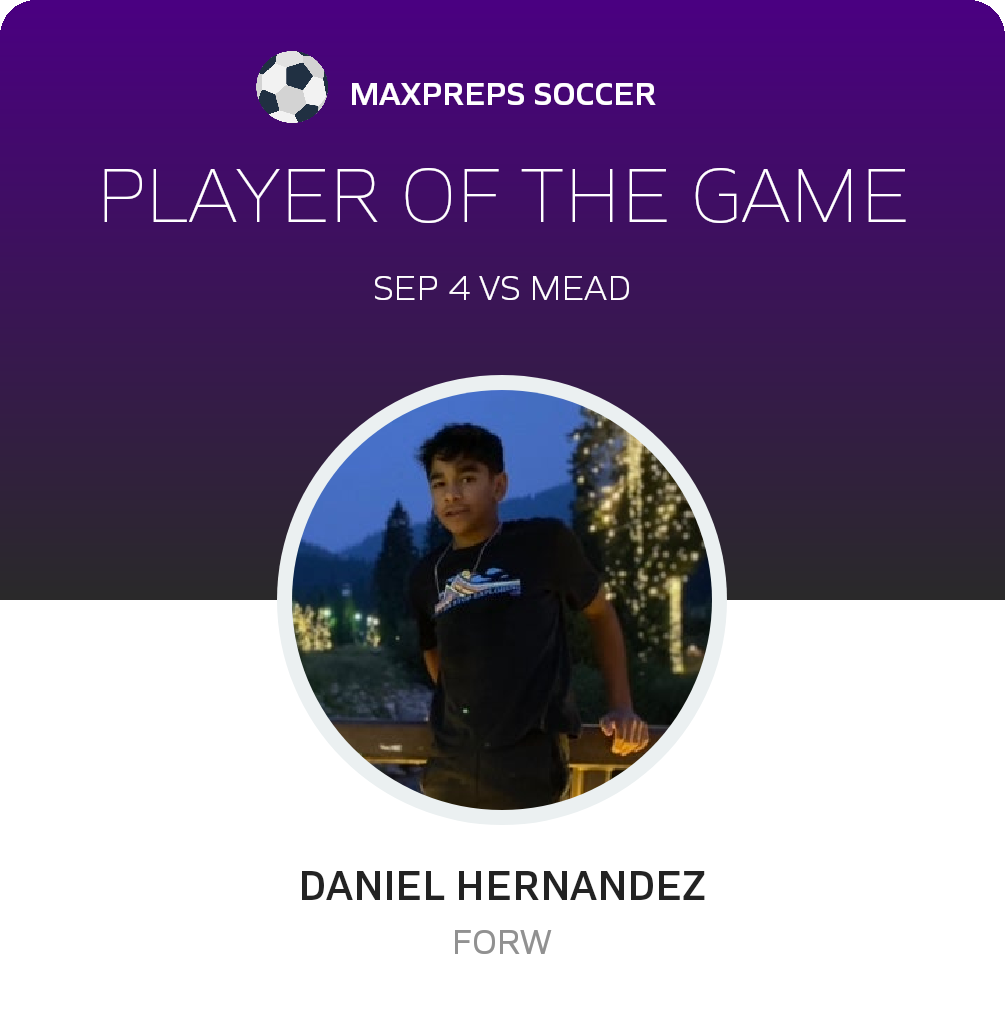 #9 Daniel Hernandez Player of the Game badge