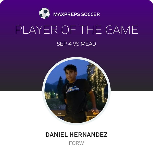 #9 Daniel Hernandez Player of the Game badge