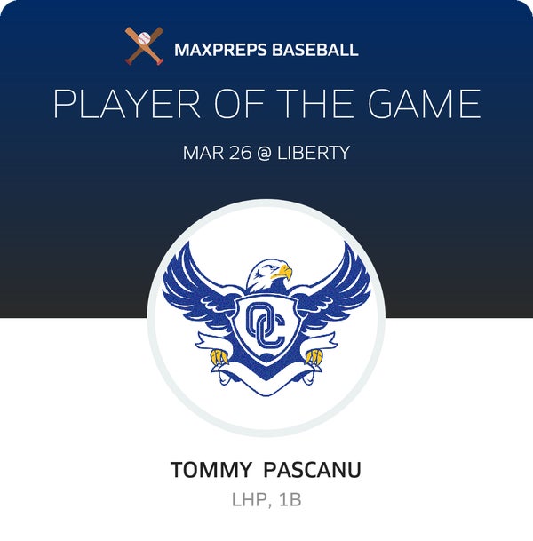 #14 Tommy Pascanu Player of the Game badge