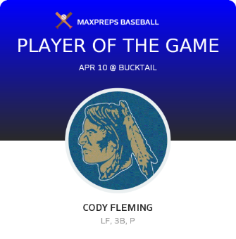 #24 Cody Fleming Player of the Game badge