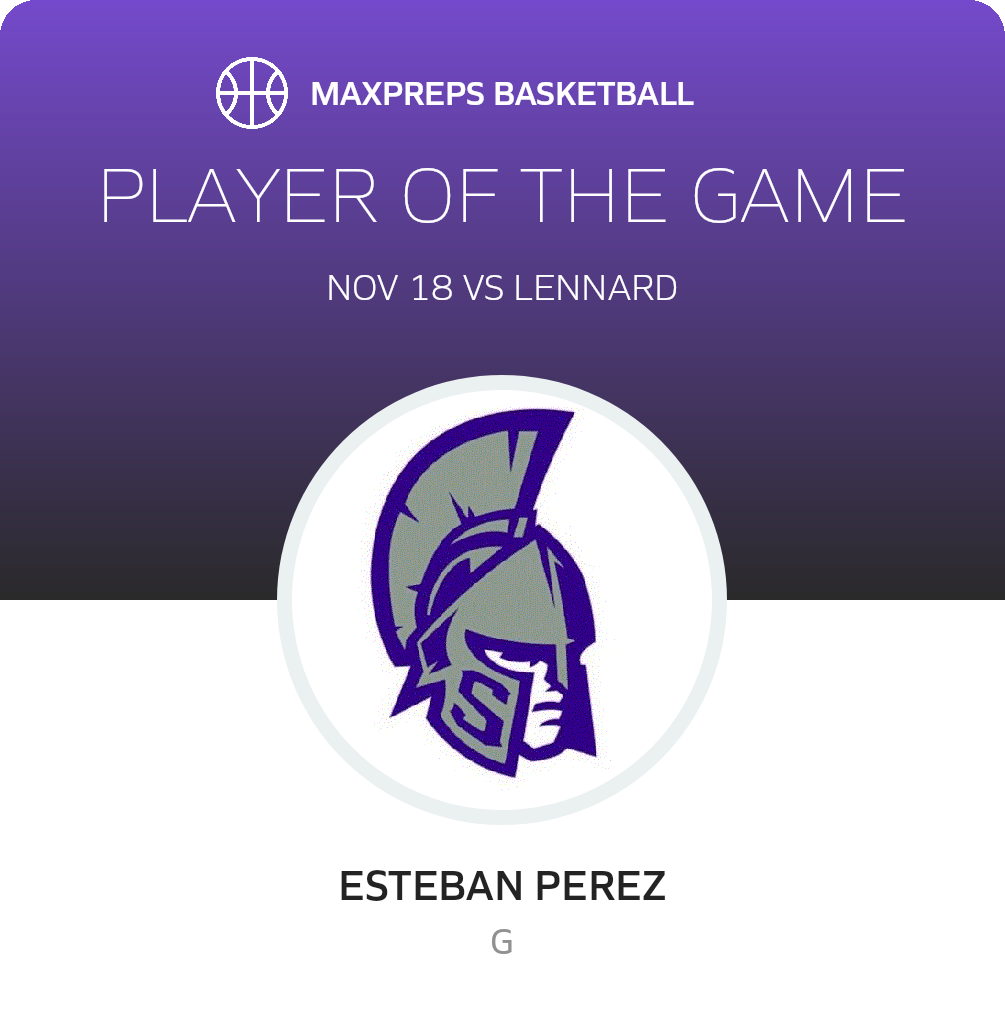 #3 Esteban Perez Player of the Game badge