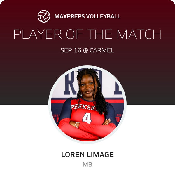 #4 Loren Limage Player of the Game badge
