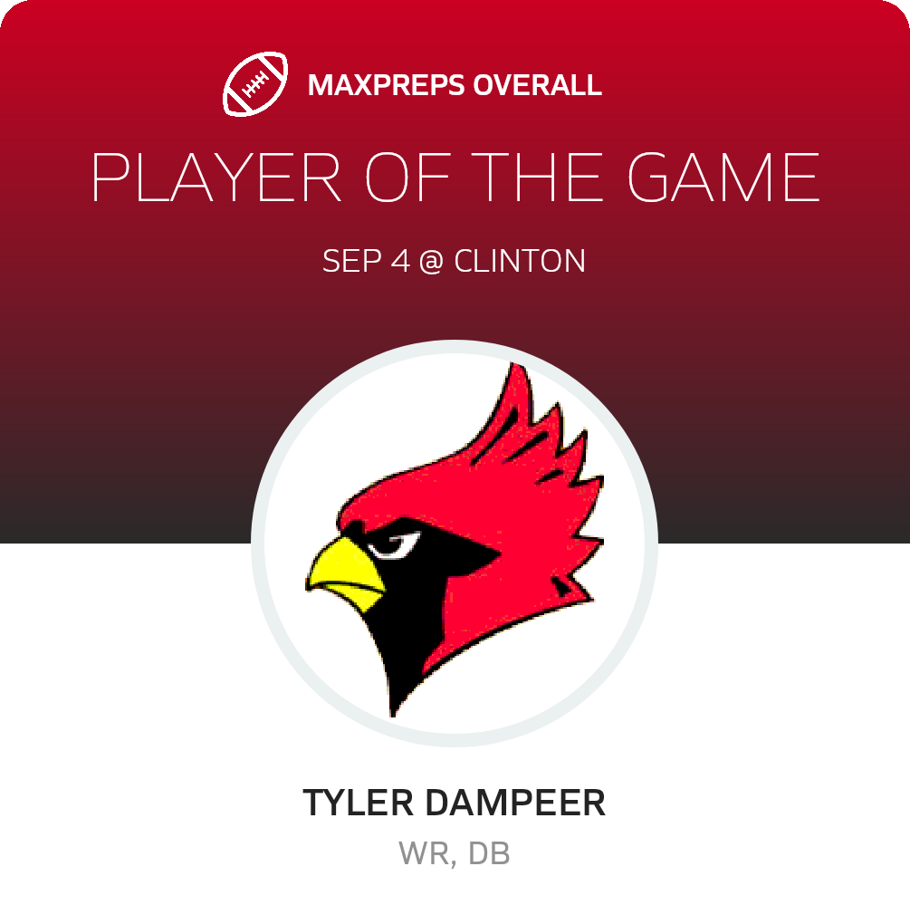 #5 Tyler Dampeer Player of the Game badge