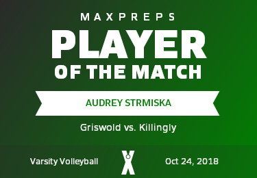 #8 Audrey Strmiska Player of the Game badge