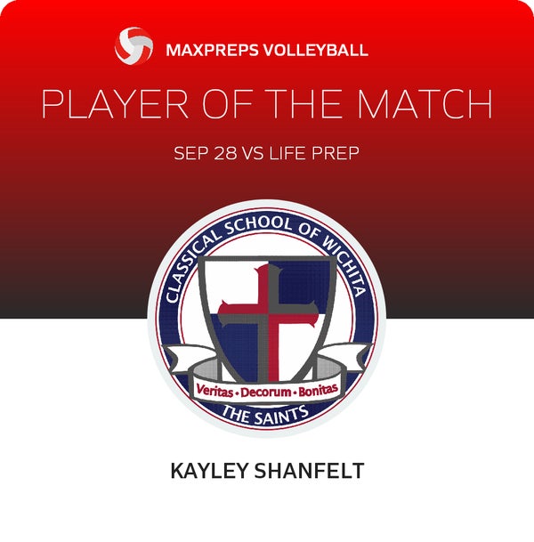#10 Kayley Shanfelt Player of the Game badge