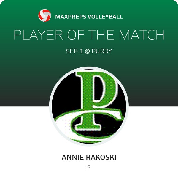 #4 Annie Rakoski Player of the Game badge
