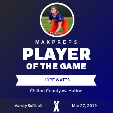 #5 HOPE WATTS Player of the Game badge