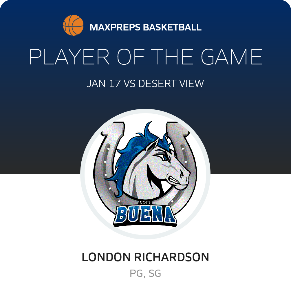 #0 London Richardson Player of the Game badge