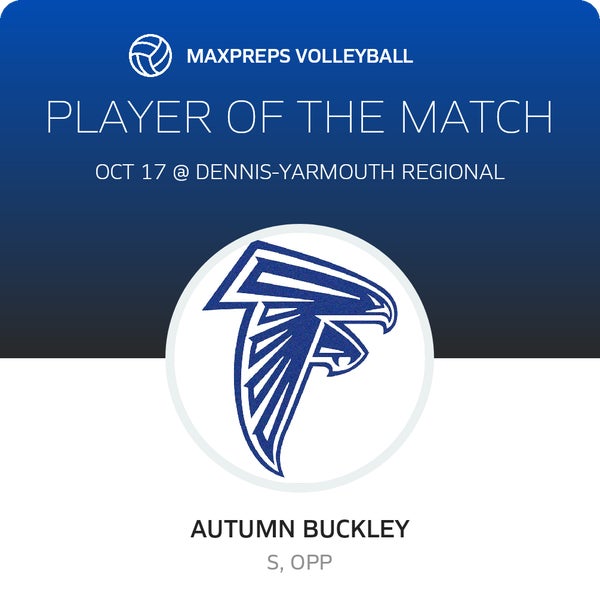 #2 Autumn Buckley Player of the Game badge