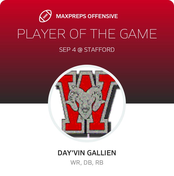 #7 Day'vin Gallien Player of the Game badge