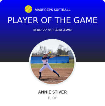 #4 Annie Stiver Player of the Game badge