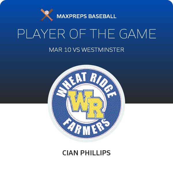 #1 Cian Phillips Player of the Game badge