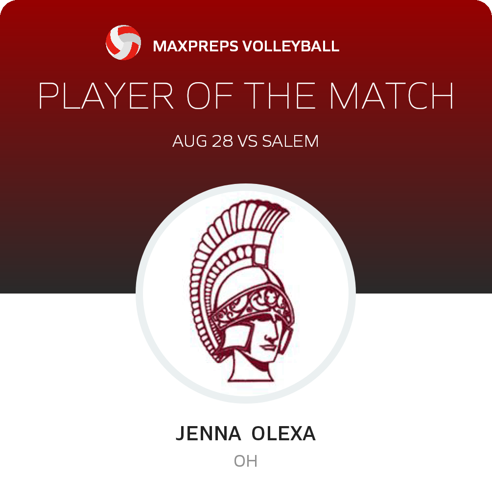 #5 Jenna  Olexa Player of the Game badge