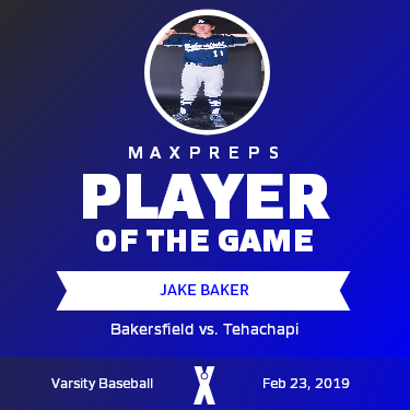 #11 Jake Baker Player of the Game badge