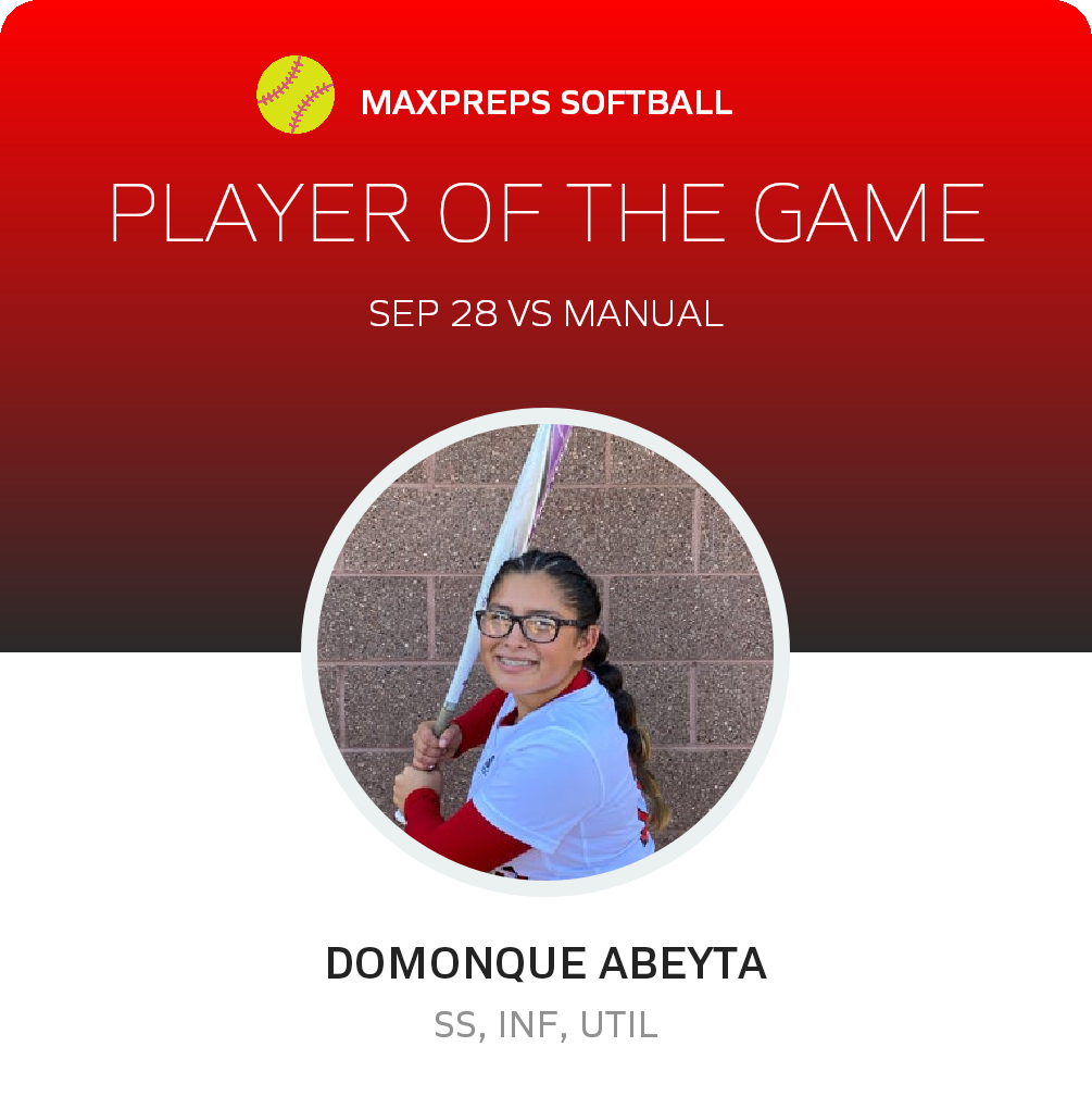 #11 Domonque Abeyta Player of the Game badge