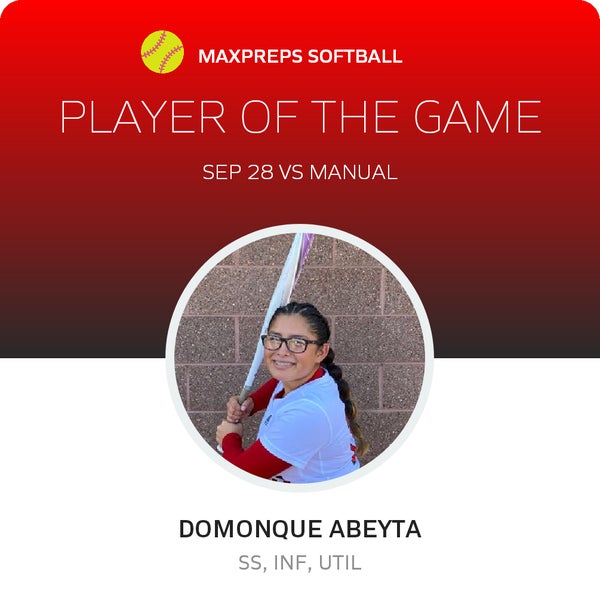 #11 Domonque Abeyta Player of the Game badge