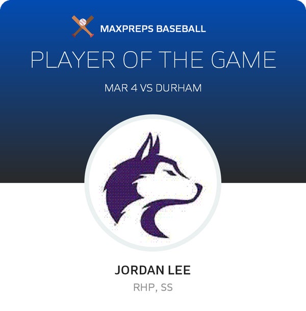 #7 Jordan Lee Player of the Game badge
