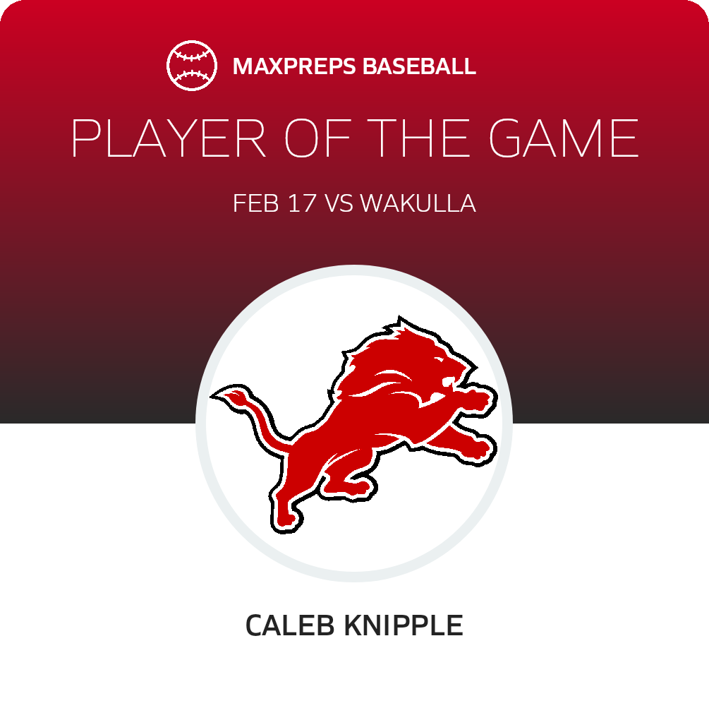 #10 Caleb Knipple Player of the Game badge