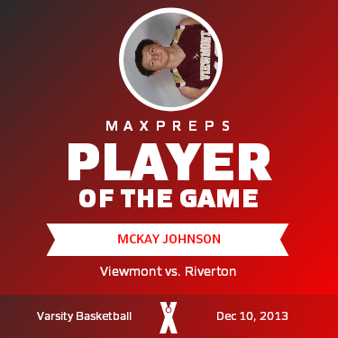 #13 Mckay Johnson Player of the Game badge
