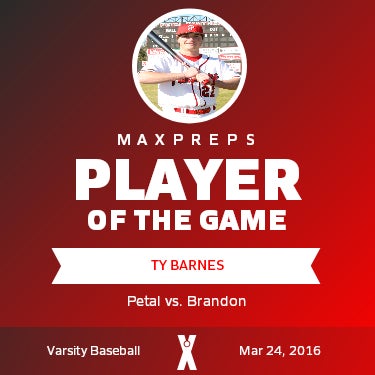 #22 Ty Barnes Player of the Game badge