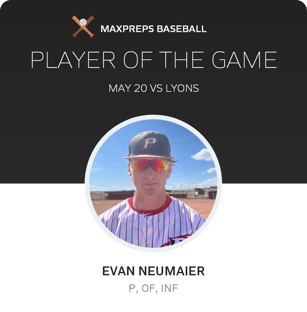 #5 Evan Neumaier Player of the Game badge