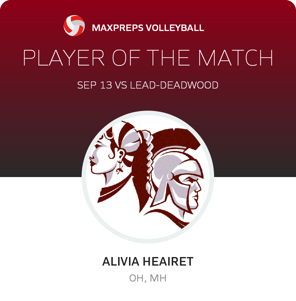 #5 Alivia Heairet Player of the Game badge