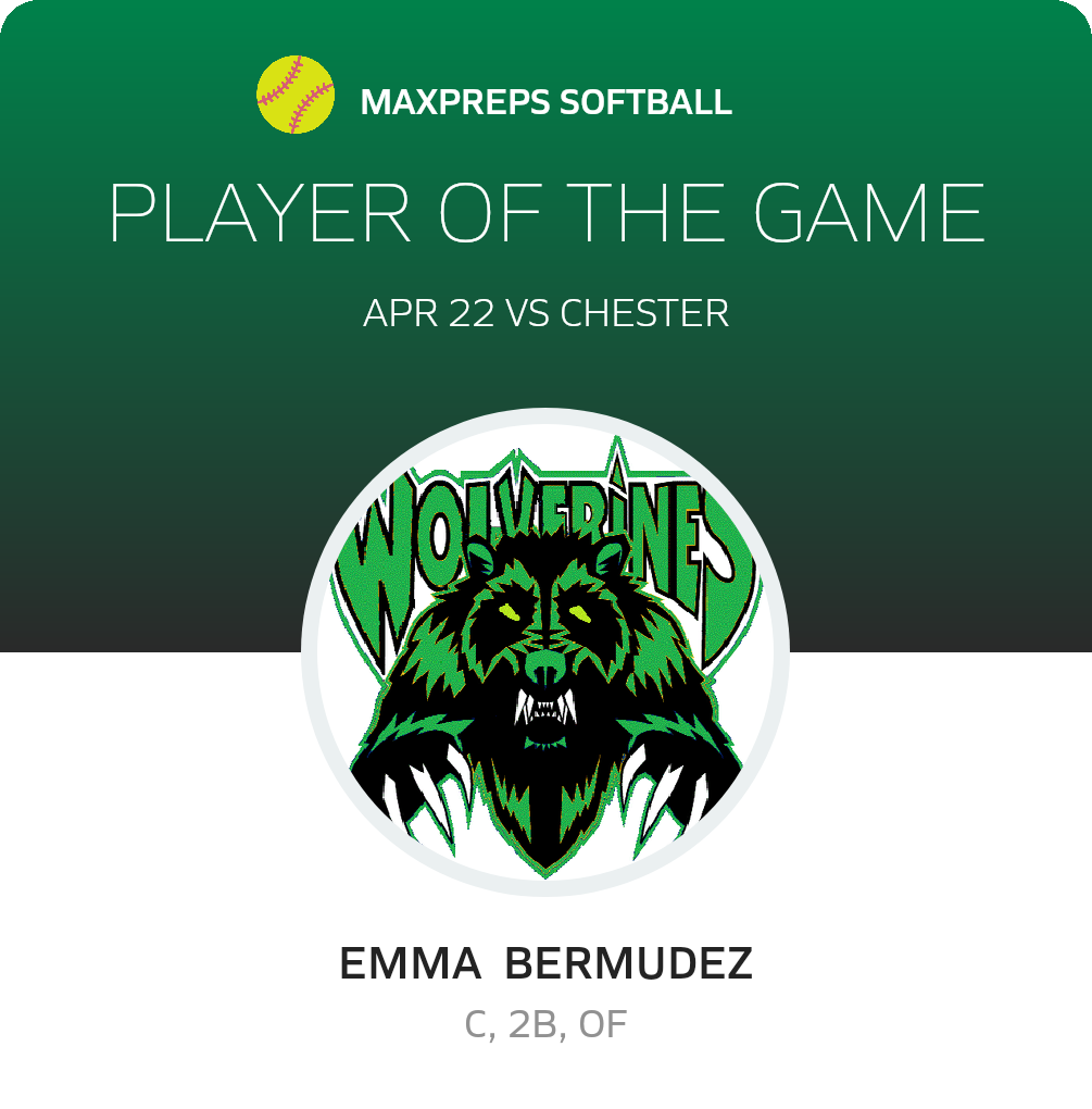 #51 Emma Bermudez Player of the Game badge