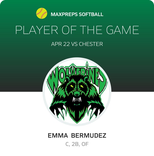 #51 Emma Bermudez Player of the Game badge