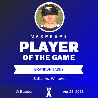 #8 Brandon Taddy Player of the Game badge