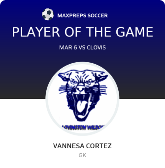 #0 Vannesa Cortez Player of the Game badge