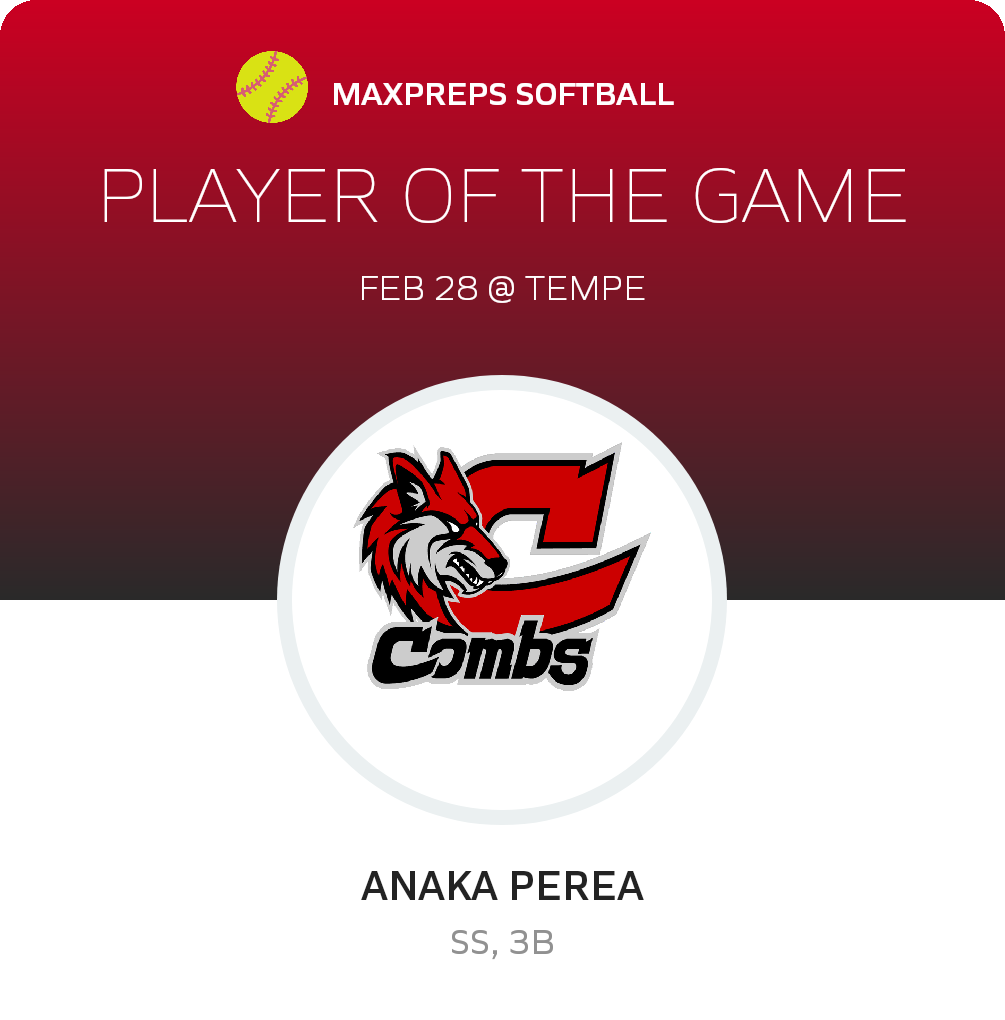 #3 Anaka Perea Player of the Game badge