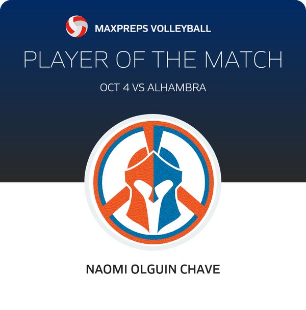 #5 Naomi Olguin chave Player of the Game badge