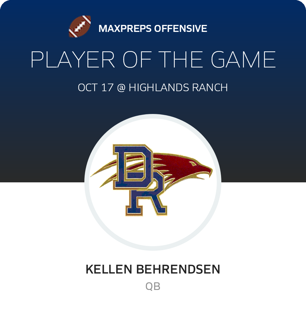 #5 Kellen Behrendsen Player of the Game badge