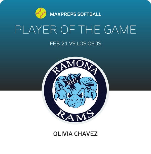 #19 Olivia Chavez Player of the Game badge